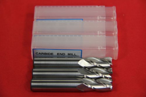 3 pcs yg1 4 flute solid carbide 3/8 diameter end mill x 1 loc x 2-1/2 cnc bit for sale