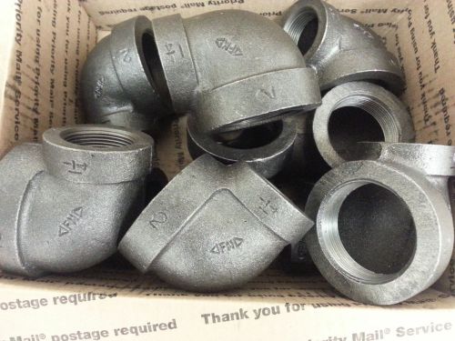 12 new 2&#034; x 1 1/4&#034; black 125# class cast iron reducing 90 degree elbow for sale