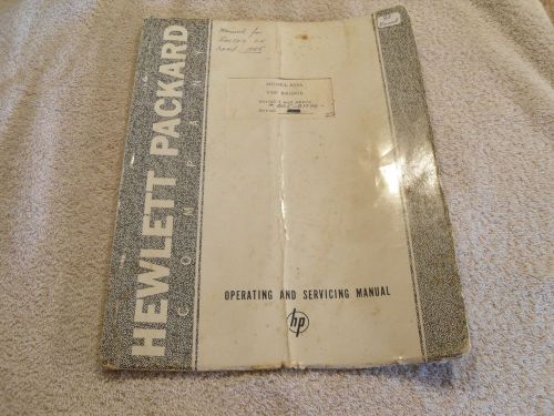 HP OPERATING &amp; SERVICE  MANUAL  MODEL #803A VHF BRIDGE