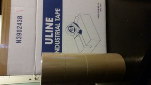 Uline Industrial Tape S-444 4 Rolls Tan 3&#034; x 110 Yards 2 MIL