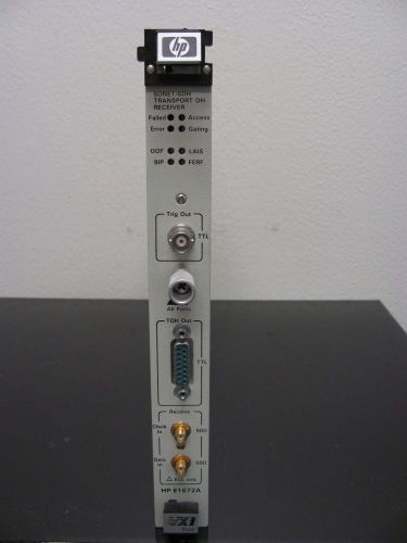 HP AGILENT E1672A SONET SDH TRANSPORT OVERHEAD RECEIVER 75000 SERIES 90