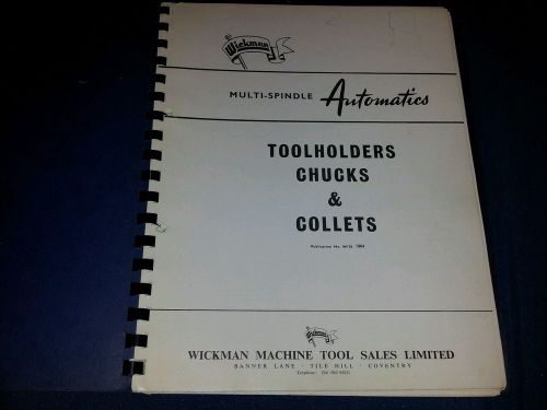 Wickman multi-spindle automatics tool holders manual