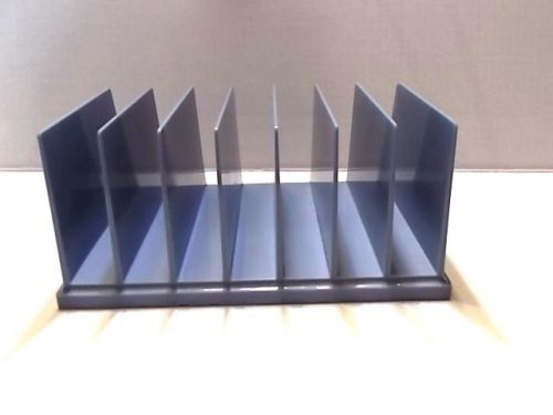 Vintage Rogers Desk Organizer Plastic Letter Holder Sorter Seven Slots Blue 2523