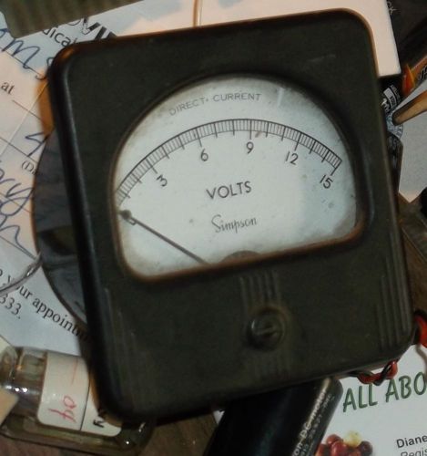 15 volts DC panel meter