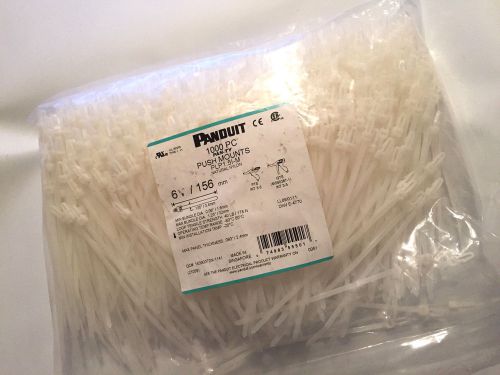 1000 pc Panduit PLP1.5I-M Push Mount Tie - Intermediate - 6-1/8&#034; - Natural Nylon