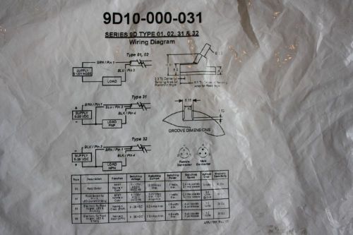 CANFIELD CYLINDER SENSOR 9D10-000-031 NEW IN PACKAGE FREE SHIPPING USA