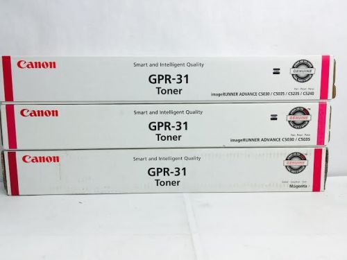 Lot of 3 Genuine Canon GPR-31 Magenta Toner Cartridge, Sealed Box-
							
							show original title