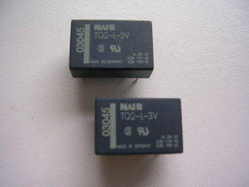 Lot of  2  NAIS 3V DC coil Latching Relay ref : TQ2-L-3V