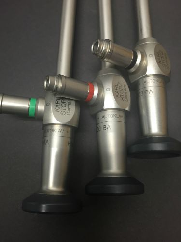 STORZ 26003BA &amp; 26003AA &amp; 26003FA Laproscope 10mm 30° &amp; 0° &amp; 45° II Autoclavable