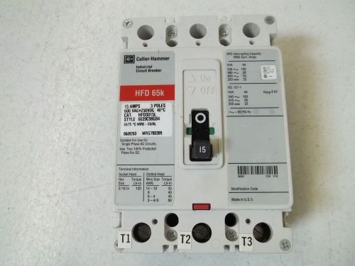 CUTLER-HAMMER HFD3015L CIRCUIT BREAKER *USED*