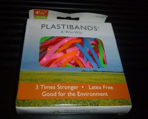 A Win-Win Latex-Free Colored PlastiBands -sf6000 100pcs 4-1/4&#034; Baumgartens