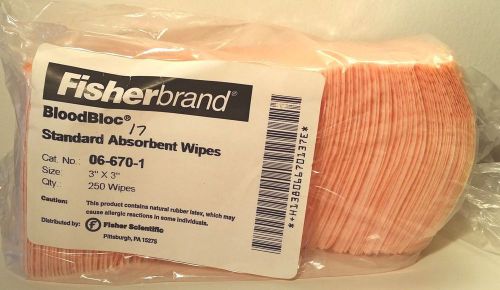 FISHERBRAND BloodBloc Biohazard Wipes (Cat. No. 06-670-1) 3&#034; x 3&#034;