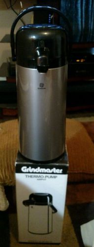 Grindmaster 2.2L Push Airpot - Black Push Plate STAINLESS