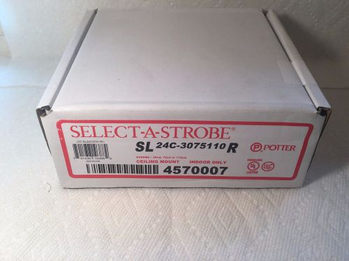 *NIB**NEW* Potter SELECT-A-STROBE SL24C-3075110R Fire Alarm Remote Strobe