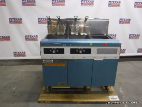 New frymaster gas double fryer filtration system &amp; dump station model fmp245eise for sale