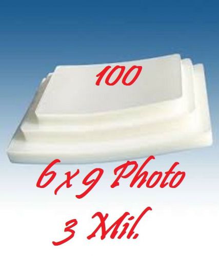 3 Mil 6 x 9   Laminating Laminator Pouches/Sheets  Photo 100 PK