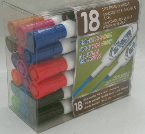 The Board Dudes Board Dudes Dry Erase Markers - 18 Count Broard Chisel Tip