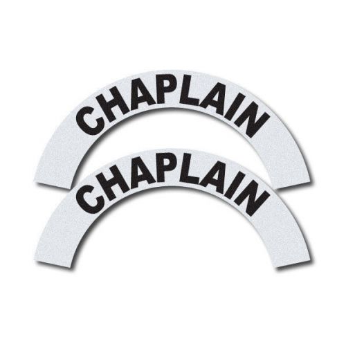 3M Reflective Fire/Rescue/EMS Helmet Crescents Decal set - Chaplain