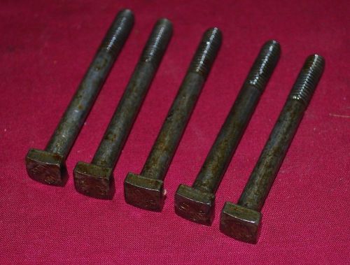 Quantity of 5 5/16 - 18 x 3 Inch Square Head Bolts Gas Engine Motor Grade 2