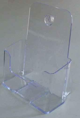 1 Tier Leaflet Holder Bi-fold 6&#034; Literature Holder Clear Acrylic Wall Mountable