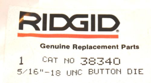 NOS Ridgid USA 5/16&#034;-18 UNC RH BUTTON DIE 4 BOLT THREADERS #38340 $32