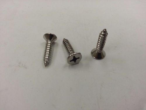 #12 x 1&#034; stainless steel  flat head phillips sheet metal screws. qty:300 pcs for sale