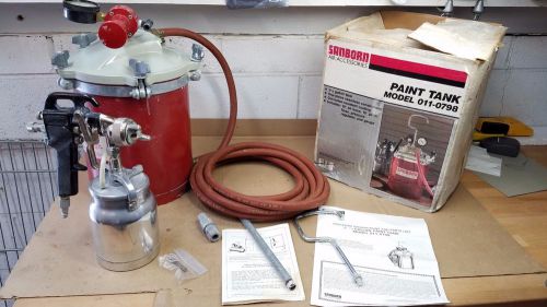 Sanborn air accessories paint tank 2.5 gallon Model 011-0798 w/Spray gun, Hose..