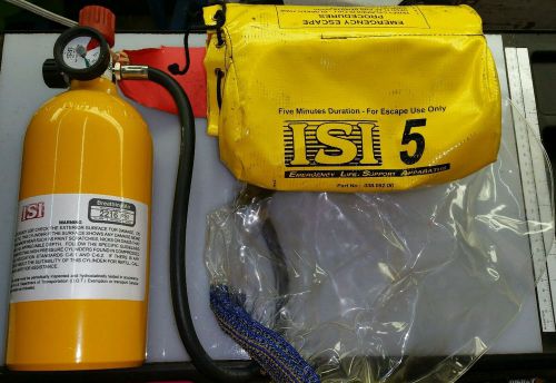 Isi 5 minutes escape air tank respirator emergency life support apparatus &amp; hood for sale