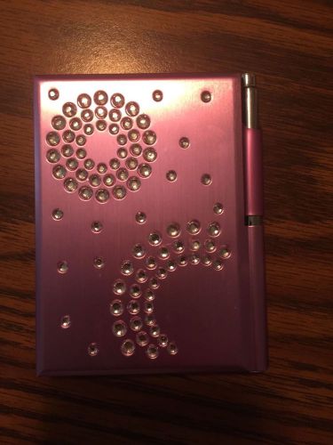 Glamorous Memo Pad with Pen and Mirror, Purple, Avon