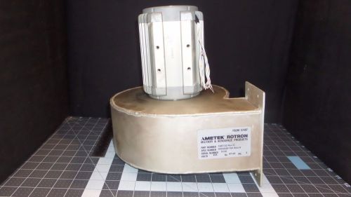 Ametek Rotron Blower Housing &amp; Motor  1487-02 Rev. C 3300rpm 208v 4.7a 3ph (3781