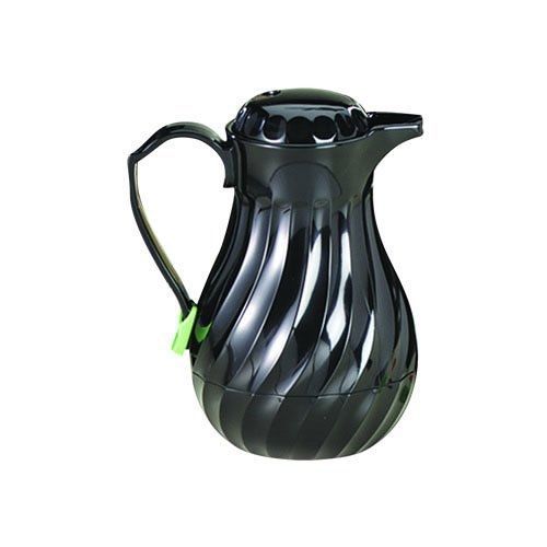 Tablecraft (472) 20 oz Black Plastic Swirl Decanter