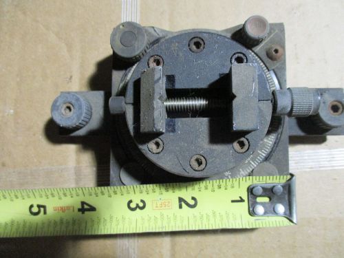 ROTATOR VICE PIECE WAS WITH VEE BLOCKS WITH READINGS AROUND BASE