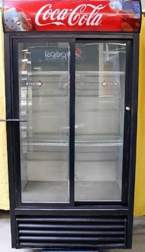 True two sliding door commercial refrigerator for sale