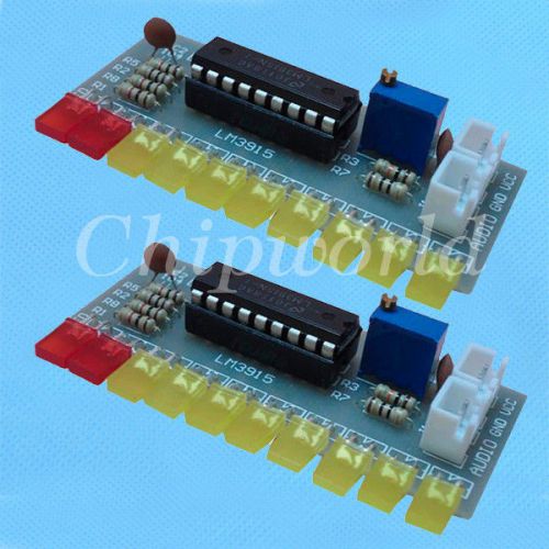 2pcs LM3915 Audio Level Indicator DIY Kit Electronic Suite power DC 9V-12V