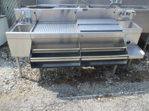 Glastender Hand Sink, Drainboard, Blender Station &amp; Cold Plate Ice Bin Line-Up