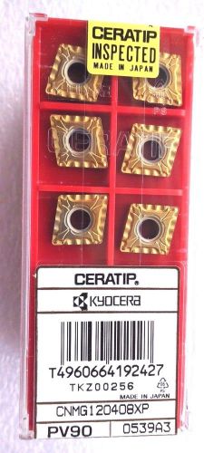 LOT OF 10 KYOCERA CERATIP CNMG120408XP CNMG432XP PV90 CERMET INSERTS