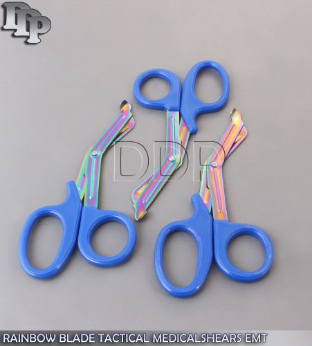 3 RAINBOW BLADE TACTICAL MEDICAL SHEARS EMT SCISSORS 7.5&#034; Instruments