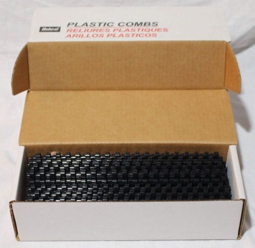 250+ Ibico Black Plastic Comb Bindings Spine 3/8&#034; 19 Ring Binding Combs 15082