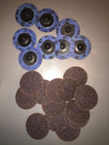 Tru-maxx  2 inch diameter 24 grit aluminum oxide quick change disc type r (20pc) for sale