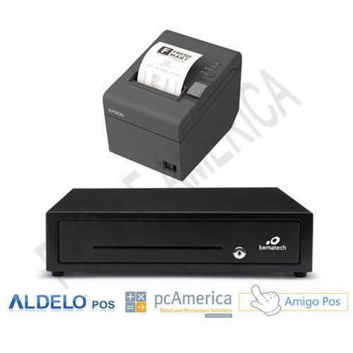 Point of Sale POS Entry Kit  Cash Drawer Thermal Printer  Aldelo pcAmerica NEW