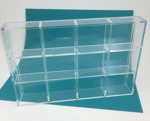 Clear Acrylic Adjustable Stacking Tray Organizational Caddy-9 1/2&#034;x6 1/2&#034;x1 3/4&#034;