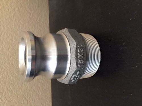 Cam and grove 2&#034; npt 1-1/2&#034; male cam plug fitting aluminum for sale