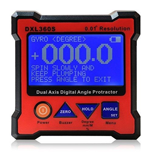 Floureon Axis Level Box Inclinometer Dual Axis Digital Angle Protractor with 5