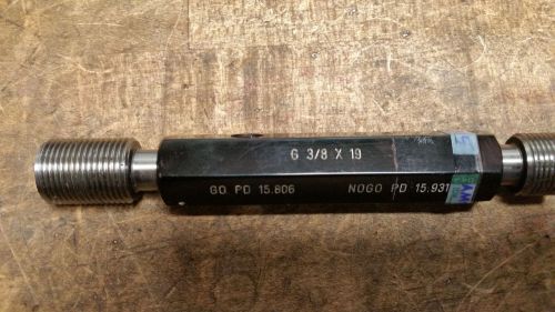 G 3/8&#034; - 19 BSPP Plug Thread Gage Gauge M46524