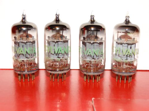 4 x 12au7a sylvania tubes *d-getter*matched*very strong*1957 for sale