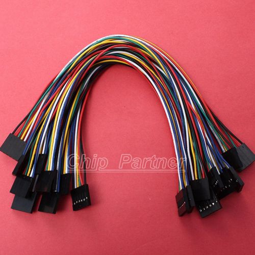 5PCS Dupont Wire Female to Female 2.54mm 25cm 24AWG 6P XH2.54-6P Connector