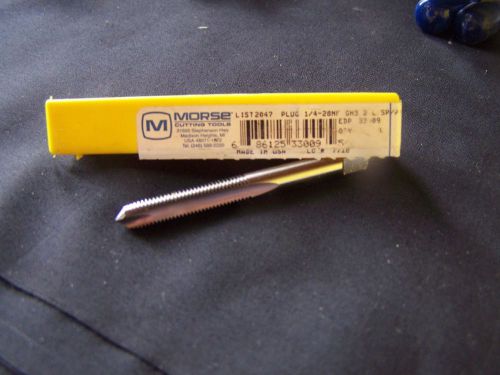 Morse cutting tools 1/4&#034; unf 28 gh3 hss 2 fl for sale