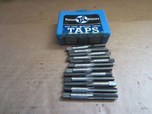 NOS 12 Pieces Hanson Whitney 5/16&#034; 18 NC HSS Hand Thread Taps GH-5N 4-Flute USA