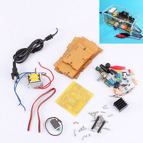 1pcs hot lm317 adjustable 1.25v-12v voltage power supply board kit with case for sale