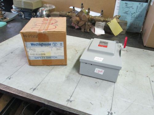 Westinghouse Heavy Duty Safety Switch #HFN221 30A 240 A/C 250 D/C 2 Poles (NIB)